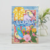 Luau-Einladung von SRF Einladung (Stehend Vorderseite)