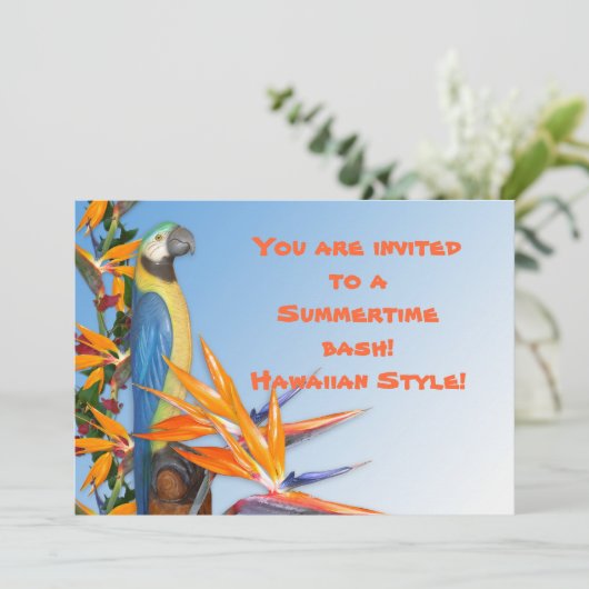 Luau Einladung zum Party im Sommer (Stehend Vorderseite)