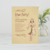 Luau Einladungen (Stehend Vorderseite)