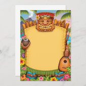 Luau Einladungen, hawaiische Party Einladungen (Vorne/Hinten)