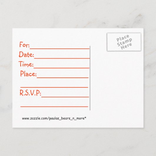 Luau Einladungskarten ~ Hawaii Hula Party (Rückseite)