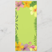 Luau Engagement Party Tropical Menükarte (Rückseite)