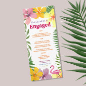 Luau Engagement Party Tropical Menükarte