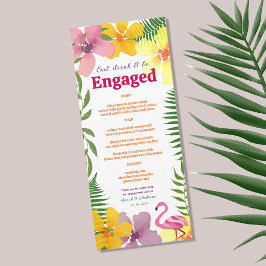 Luau Engagement Party Tropical Menükarte
