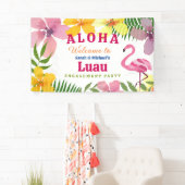 Luau Engagement Party Willkommen Banner (Insitu)