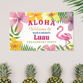 Luau Engagement Party Willkommen Banner