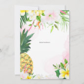 Luau Erster Geburtstag, Tropischer Geburtstag, Alo Einladung (Rückseite)