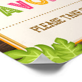 Luau Favors Sign Poster (Ecke)