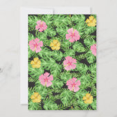  Luau Flamingo Tropical 1. Geburtstag Einladungen (Rückseite)