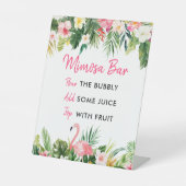 Luau Flamingo Tropical Mimosa Bar Sign Sockelschild (Vorderseite)