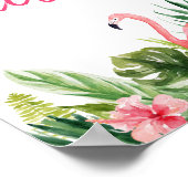 Luau Flamingo Tropical Sign Our Gusetbook Zeichen Poster (Ecke)