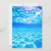 Luau Fly Pink Flamingo Pool Party 1. Geburtstag Einladung (Rückseite)