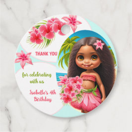 Luau Geburtstag Tropical Beach Party Girl Geschenkanhänger