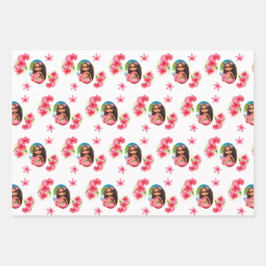 Luau Geburtstag Tropischer Strandname Geschenkpapier Set (Vorderseite)