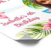 Luau Geburtstag Tropisches Party Poster (Ecke)