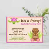 Luau Geburtstags-Party Einladung (Stehend Vorderseite)