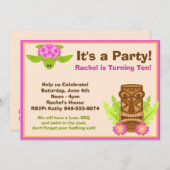 Luau Geburtstags-Party Einladung (Vorne/Hinten)