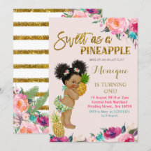 Luau Geburtstagseinladung Afrikanischer Amerikaner