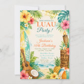 Luau-Geburtstagsfeier Einladung (Vorderseite)