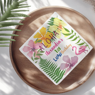 Luau Girl 1. Geburtstag Serviette