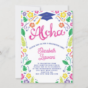 Luau Graduation Party Einladung Hawaiian Tropical