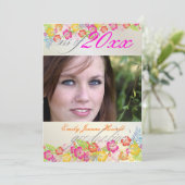 Luau Graduierungspartei Einladung (Stehend Vorderseite)