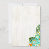 Luau Hawaii Beach 16 . Geburtstag Geburtstag Einladung (Rückseite)