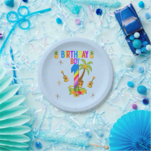 Luau Hawaii Hawaiian Pool Boy Birthday Party   Pappteller