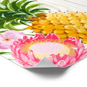 Luau Hawaiian Beach Rustic Wedding Banner Poster (Ecke)