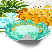 Luau Hawaiian Beach Rustic Wedding Banner Poster (Ecke)