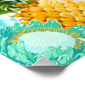 Luau Hawaiian Beach Rustic Wedding Brautparty Poster (Ecke)