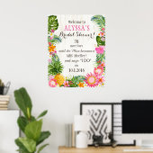 Luau Hawaiian Beach Rustic Wedding Brautparty Poster (Heimbüro)