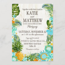 Luau Hawaiian Beach Rustic Wedding