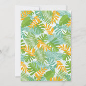 Luau Hawaiian Birthday Einladung (Rückseite)