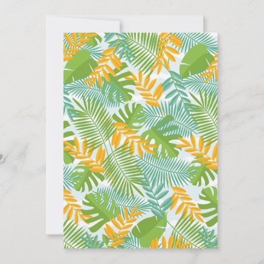 Luau Hawaiian Birthday Einladung (Rückseite)