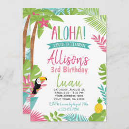 Luau Hawaiian Birthday Einladung