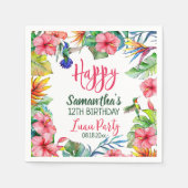 Luau Hawaiian Birthday Party Serviette (Vorderseite)