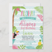 Luau Hawaiian Geburtstag Einladung (Vorderseite)