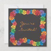 Luau Hawaiian Pool Party Einladung Card (Rückseite)