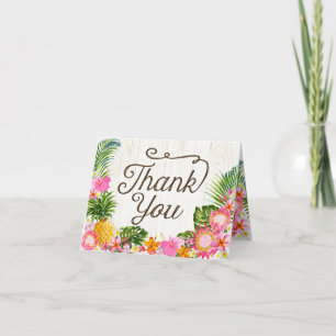 Luau Hawaiian Rustic Beach Dankeschön Karte