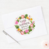 Luau Hawaiian Rustic Beach Wedding Label Runder Aufkleber (Umschlag)