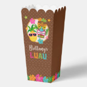 Luau Hawaiian Tropical Birthday Geschenkschachtel (Rückseite)