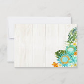 Luau Hawaiian Wedding Beach Rustic Beach RSVP Card (Rückseite)
