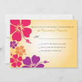 Luau/Hawaiian Wedding RSVP Einladung (Vorderseite)