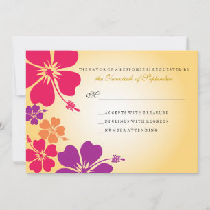 Luau/Hawaiian Wedding RSVP Einladung