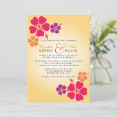 Luau / Hawaiianische Hochzeit Einladung (Stehend Vorderseite)