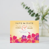 Luau/Hawaiianische Save the Date-Karte Date (Stehend Vorderseite)