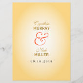 Luau/Hawaiianisches Hochzeitsmenü Menükarte (Rückseite)