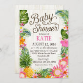 Luau Hawiian Beach Rustic Baby Dusche Einladung (Vorne/Hinten)