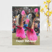 Luau Hula Dancers, Maui Hawaii, Geburtstag Karte (Gelbe Blume)